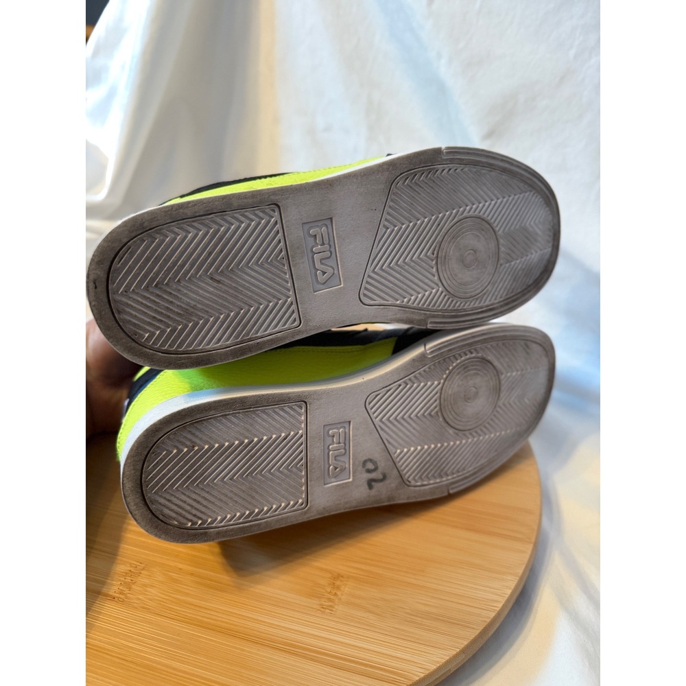 Fila Vulc 13 Mid Plus Mens Grey Black Blue Neon Yellow Sneakers 3FM01830-092 6.5 - Picture 6 of 9